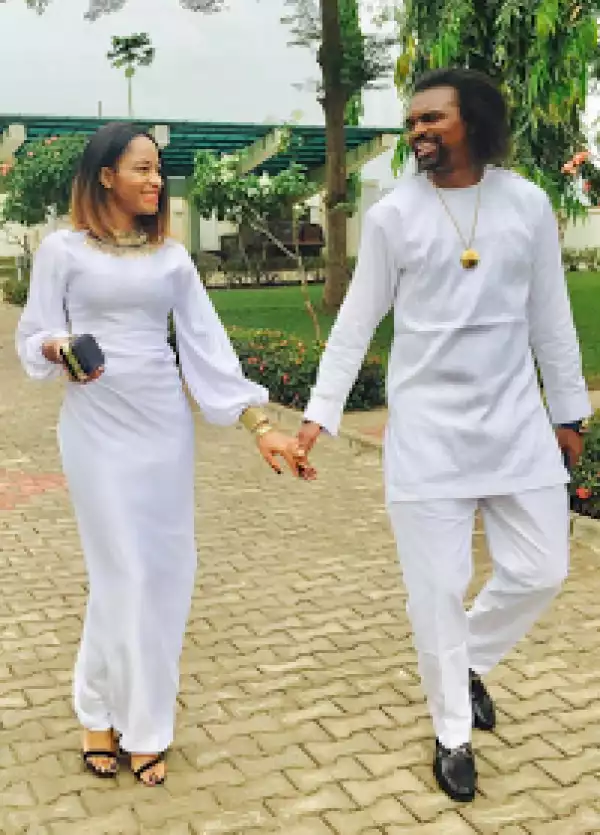 Kanu Nwankwo and his wife Amara take romantic stroll (photos)